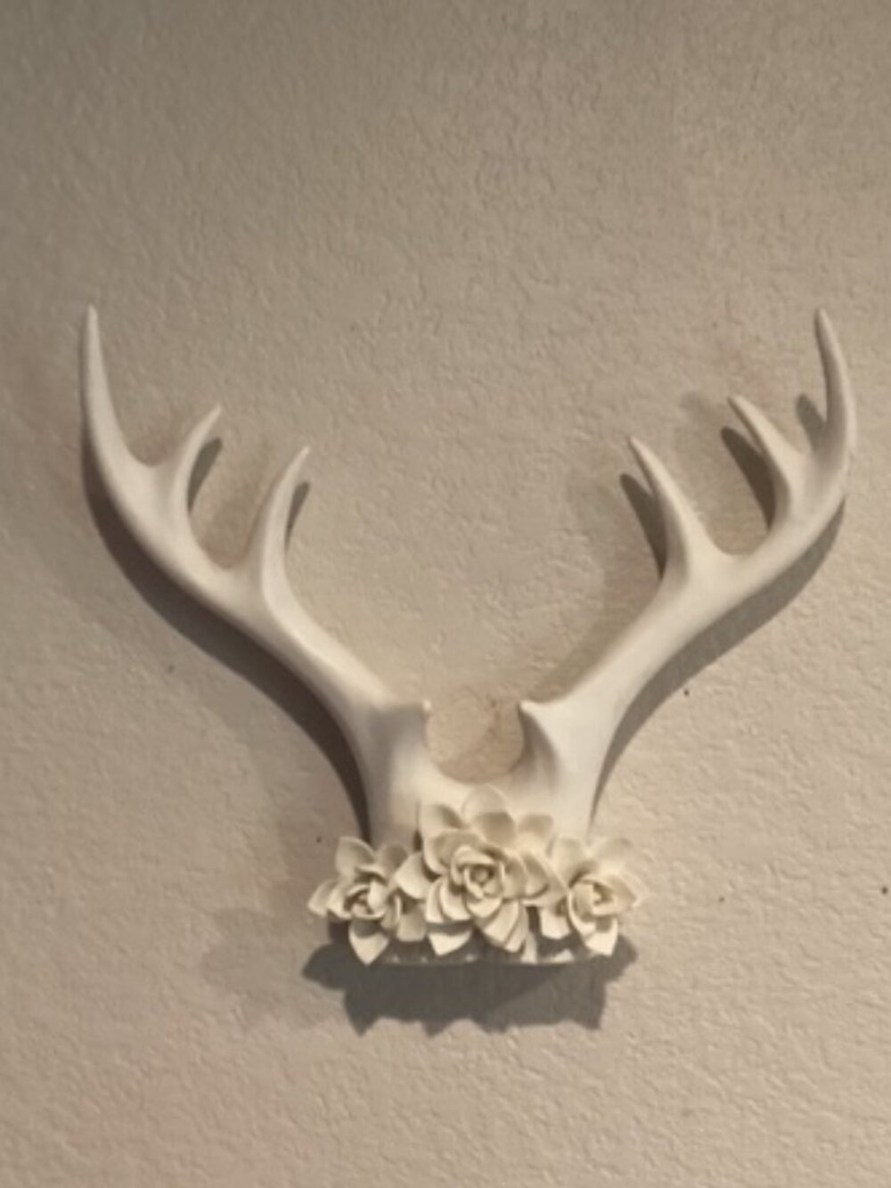 Decorative Floral Deer Antlers 12"H x 14"L‎ Resin